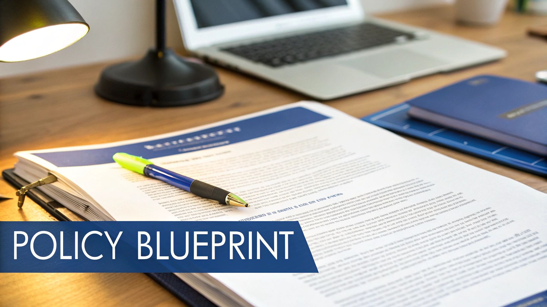 A professional reviewing a complex insurance document in an office setting.