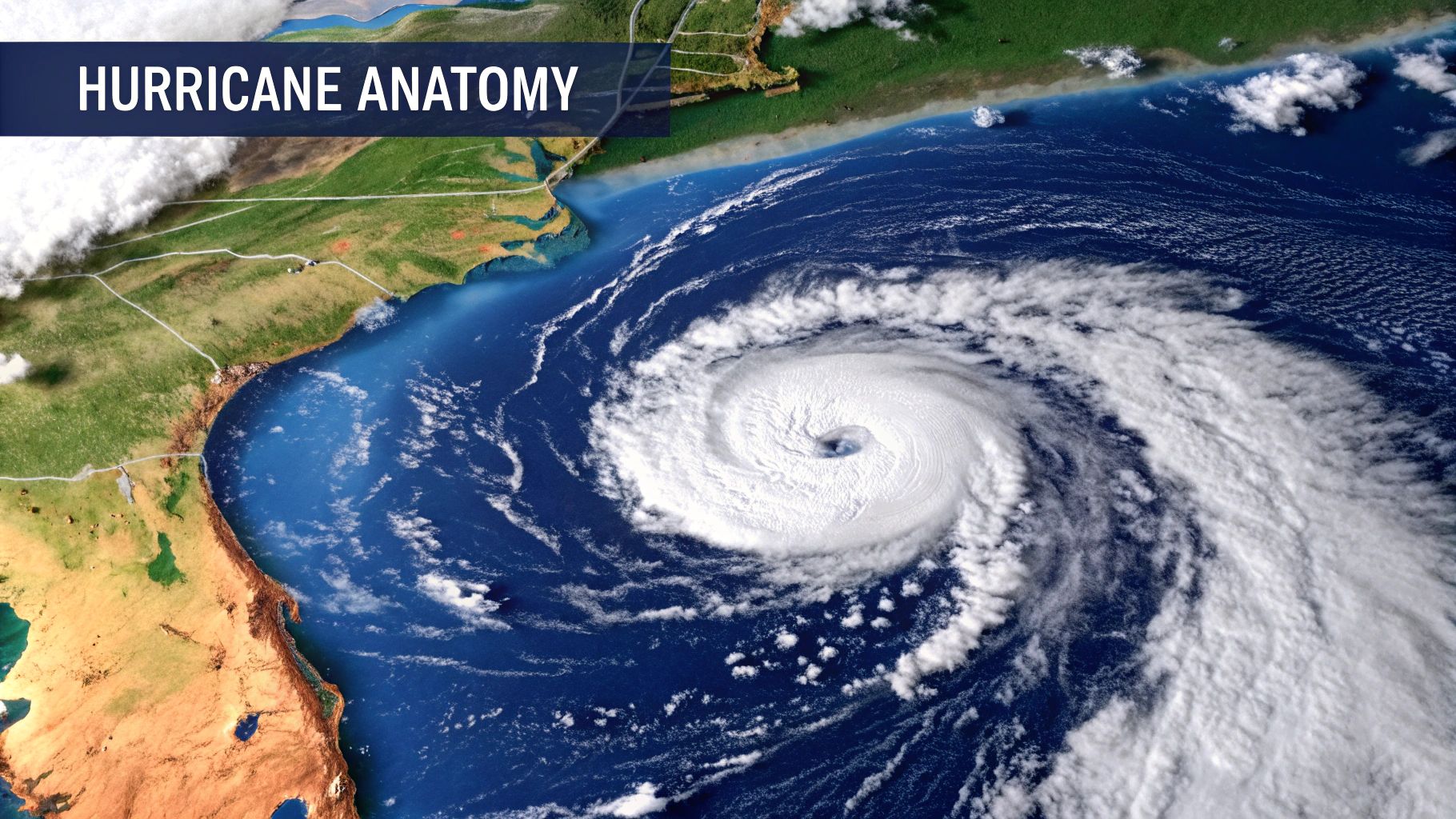 View of a hurricane eye from above the clouds