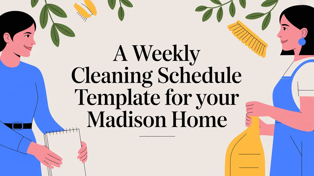 A Weekly Cleaning Schedule Template for Your Madison Home
