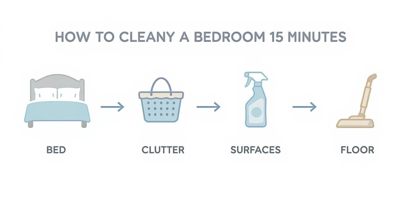 Infographic about how to clean my bedroom