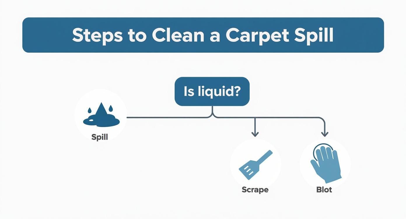 Infographic about how to remove stubborn stains from carpet