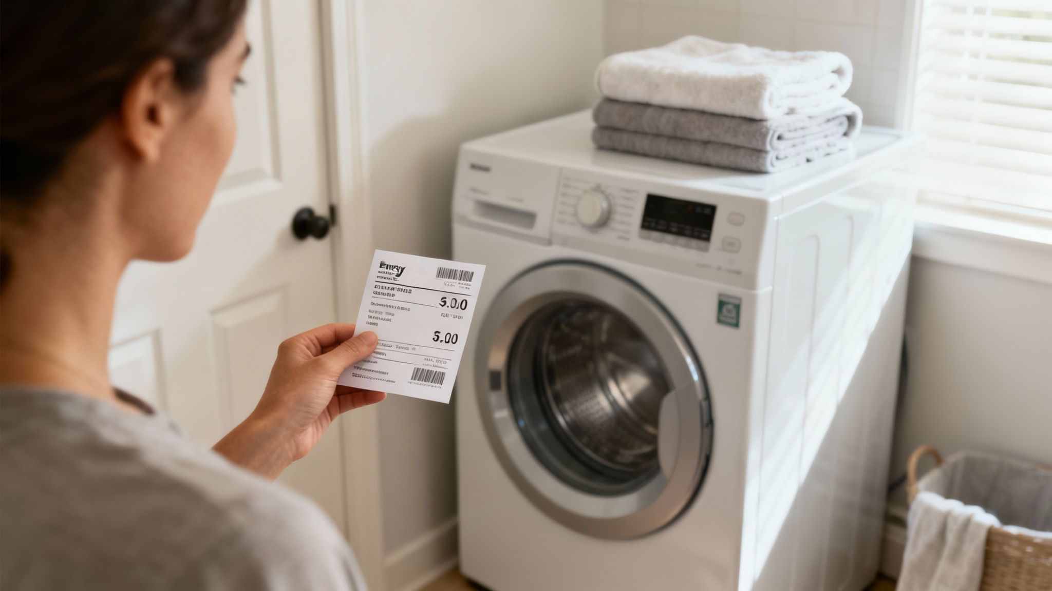 A person showing a handful of dryer lint.