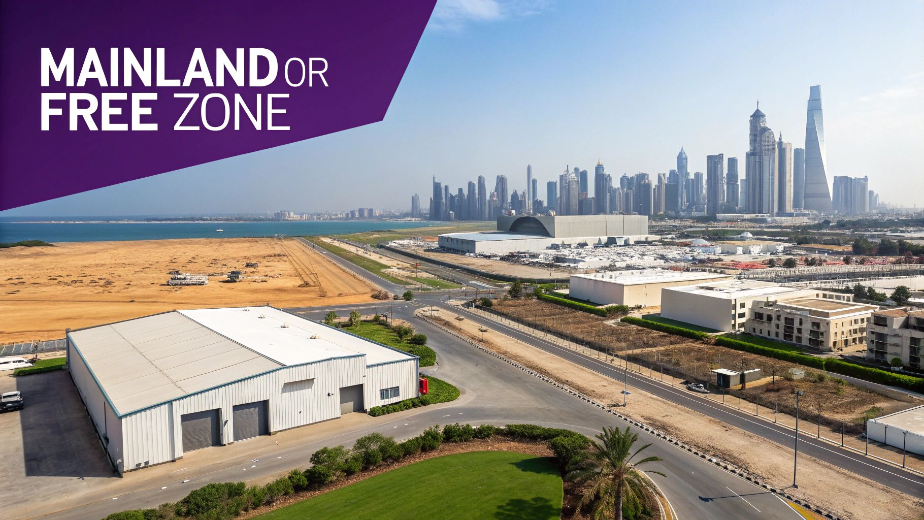 A business professional weighing the options between UAE Mainland and Free Zone jurisdictions