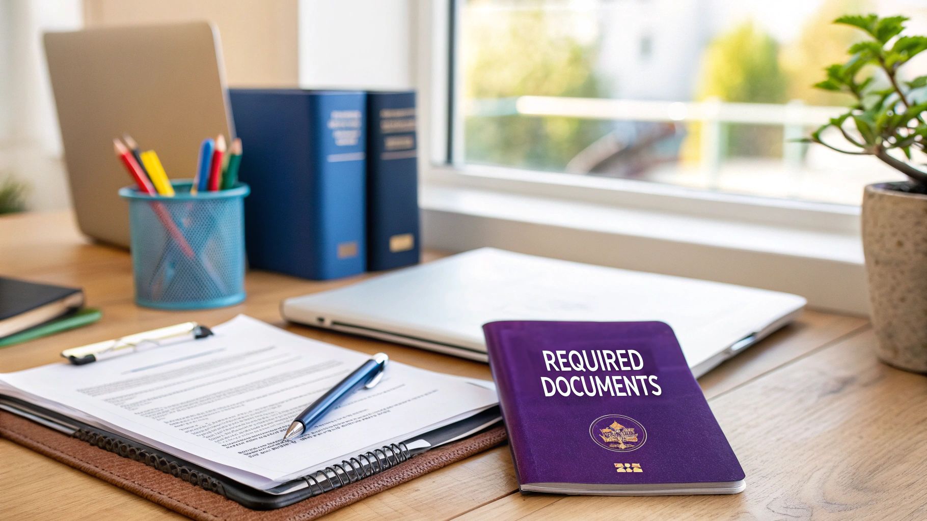 A checklist of essential documents for a Dubai business visa application.