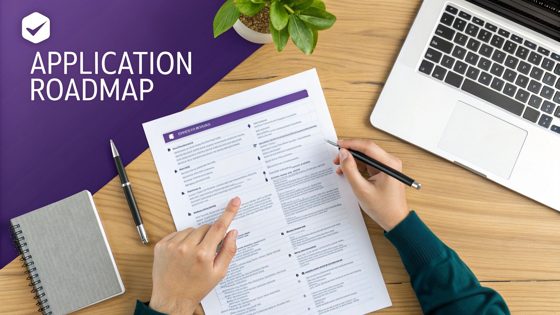 A professional guiding another through a checklist on a tablet, symbolizing the step-by-step process of applying for a business license.
