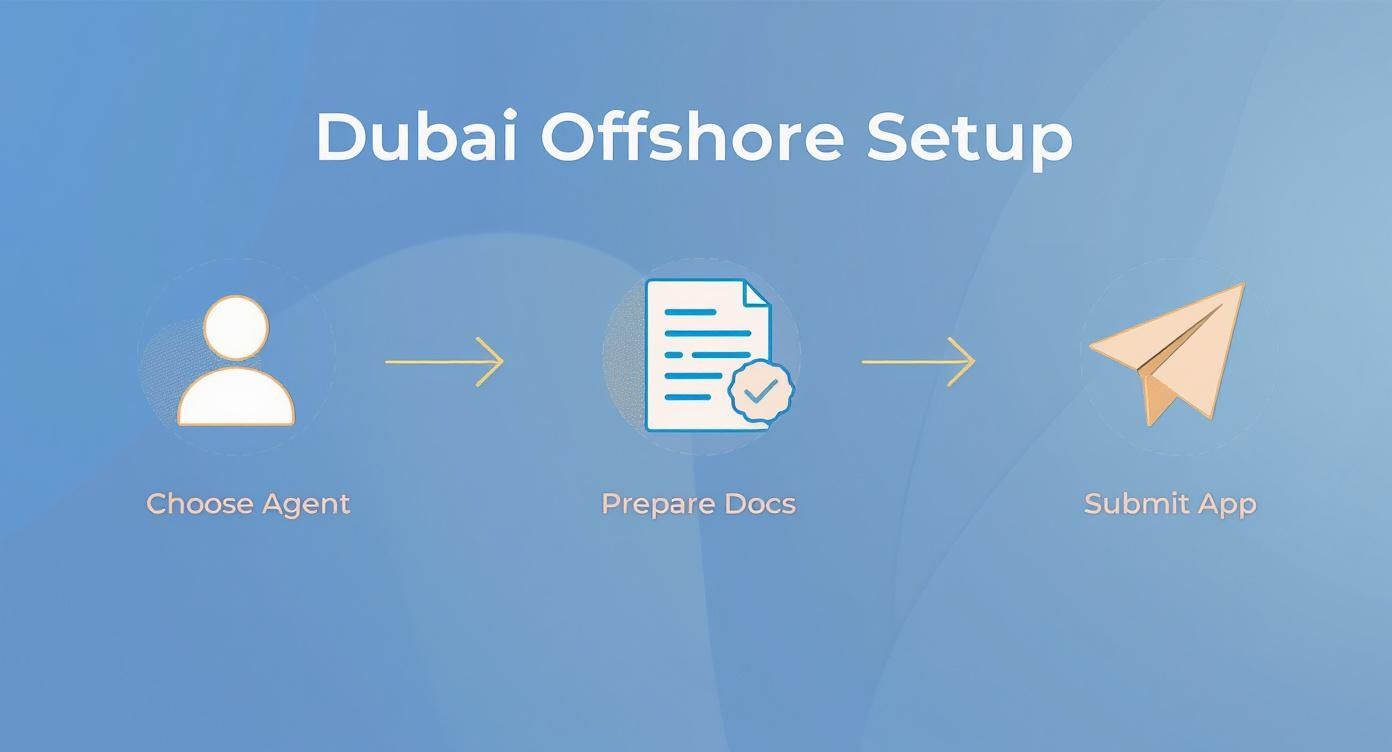 Infographic about setting up offshore company in dubai