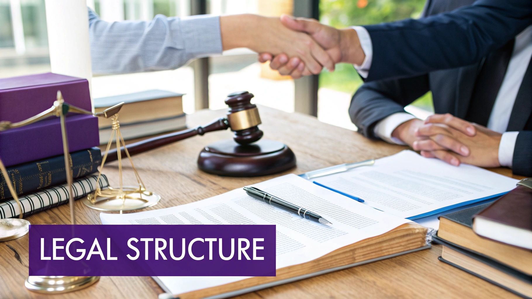 A focused entrepreneur reviewing business setup documents in a modern Dubai office