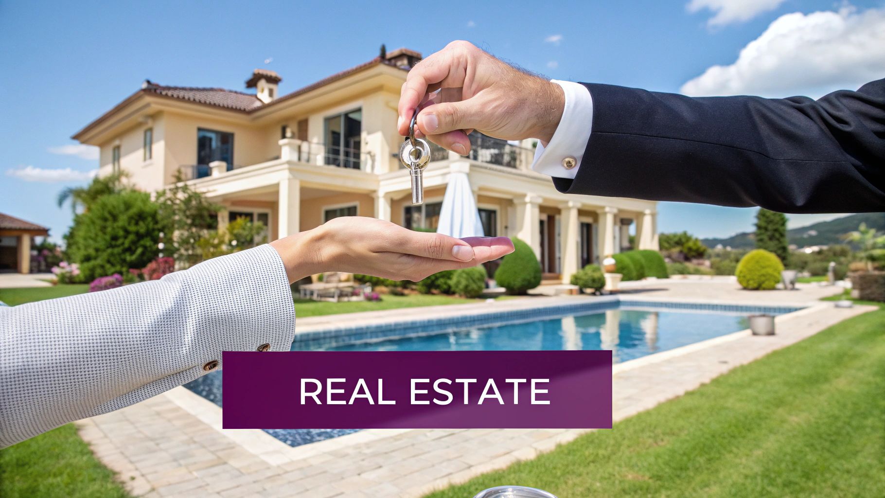 A modern cityscape with tall glass buildings reflecting the sky, representing real estate investment in the UAE.