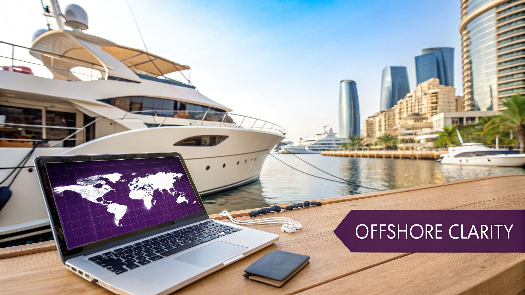 Skyscrapers in the UAE representing the financial hub for offshore companies