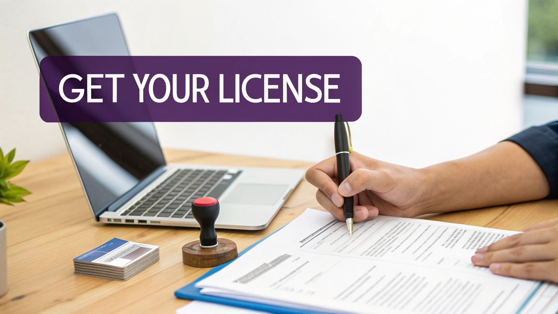 A professional guiding a client through business registration paperwork