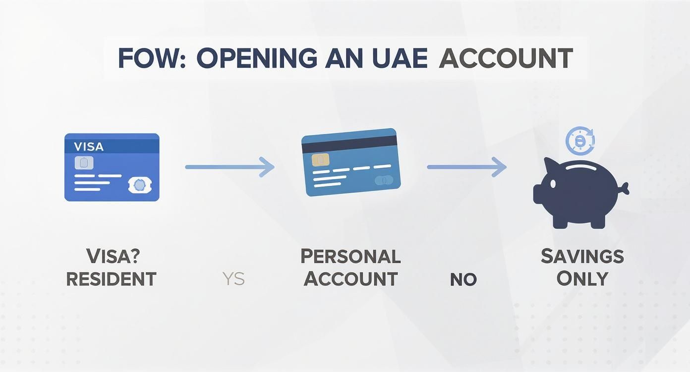 Infographic about bank account opening uae