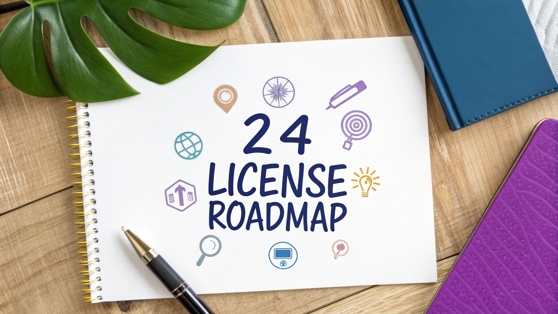 A roadmap showing the steps to get a business license in Dubai.