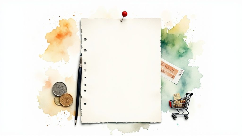 Eine Person wirft Münzen in die Luft vor einer Kulisse irischer Häuser