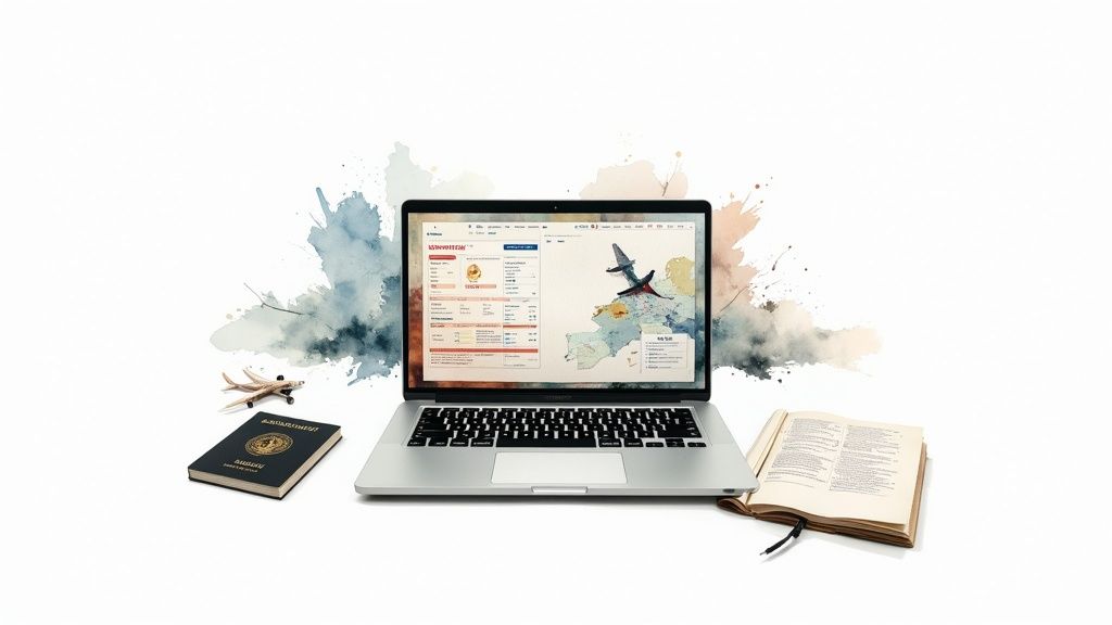 Einladende Eingangstür zu einem typisch irischen Haus