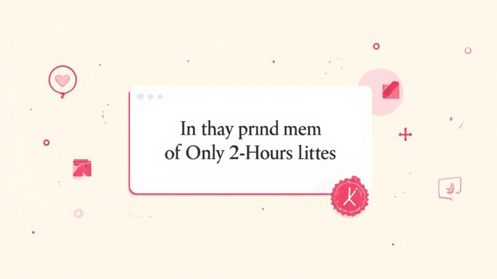 Text message notification showing urgent delivery message with only two hours time limit