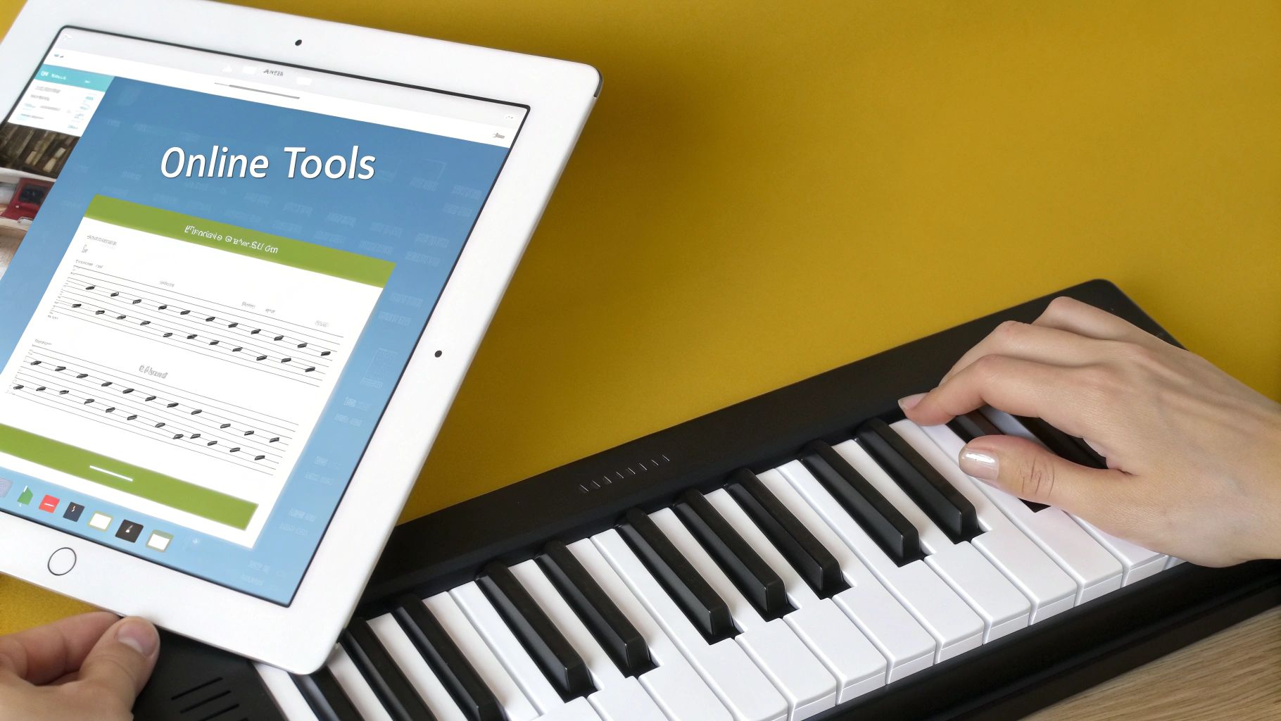 piano leren zonder noten online tools