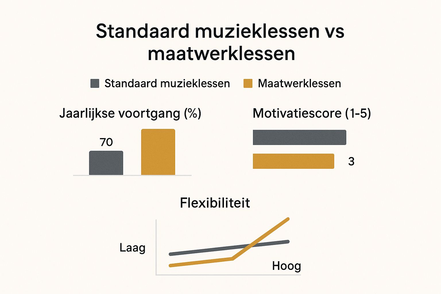 muziekles op maat infograph standaardlessen vs maatwerklessen