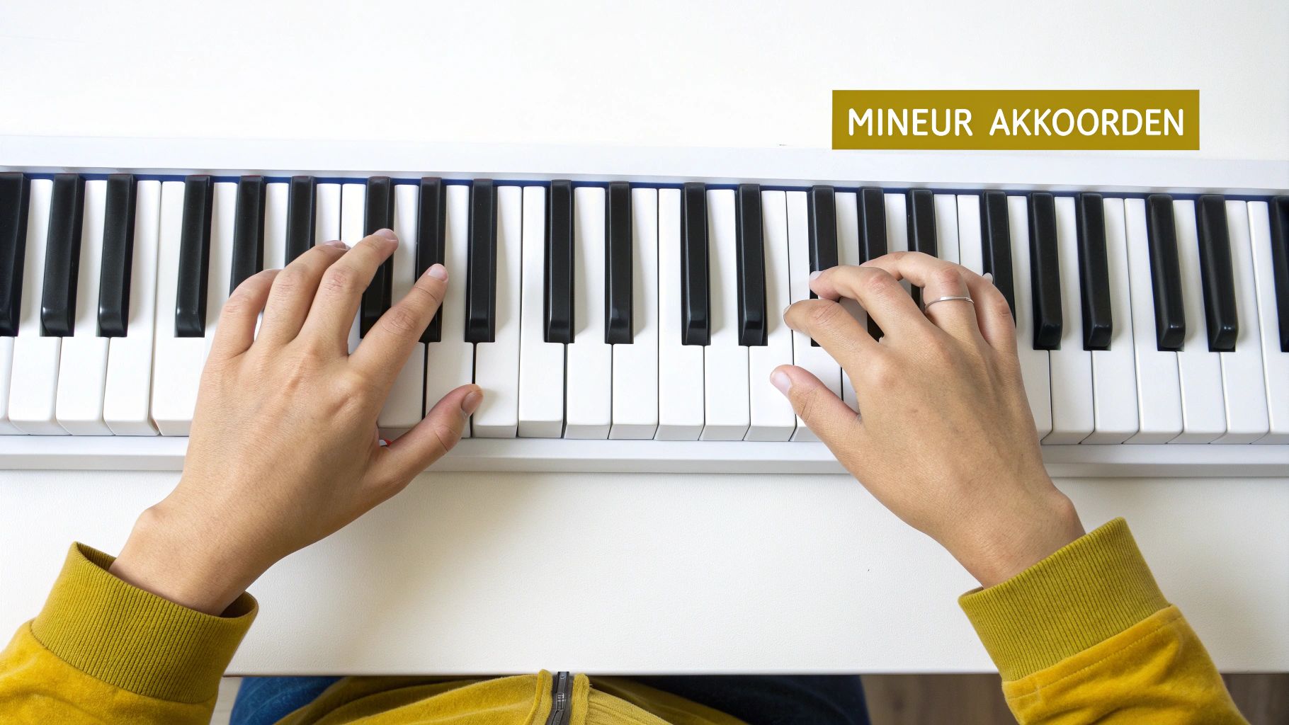 piano akkoorden spelen mineur akkoorden
