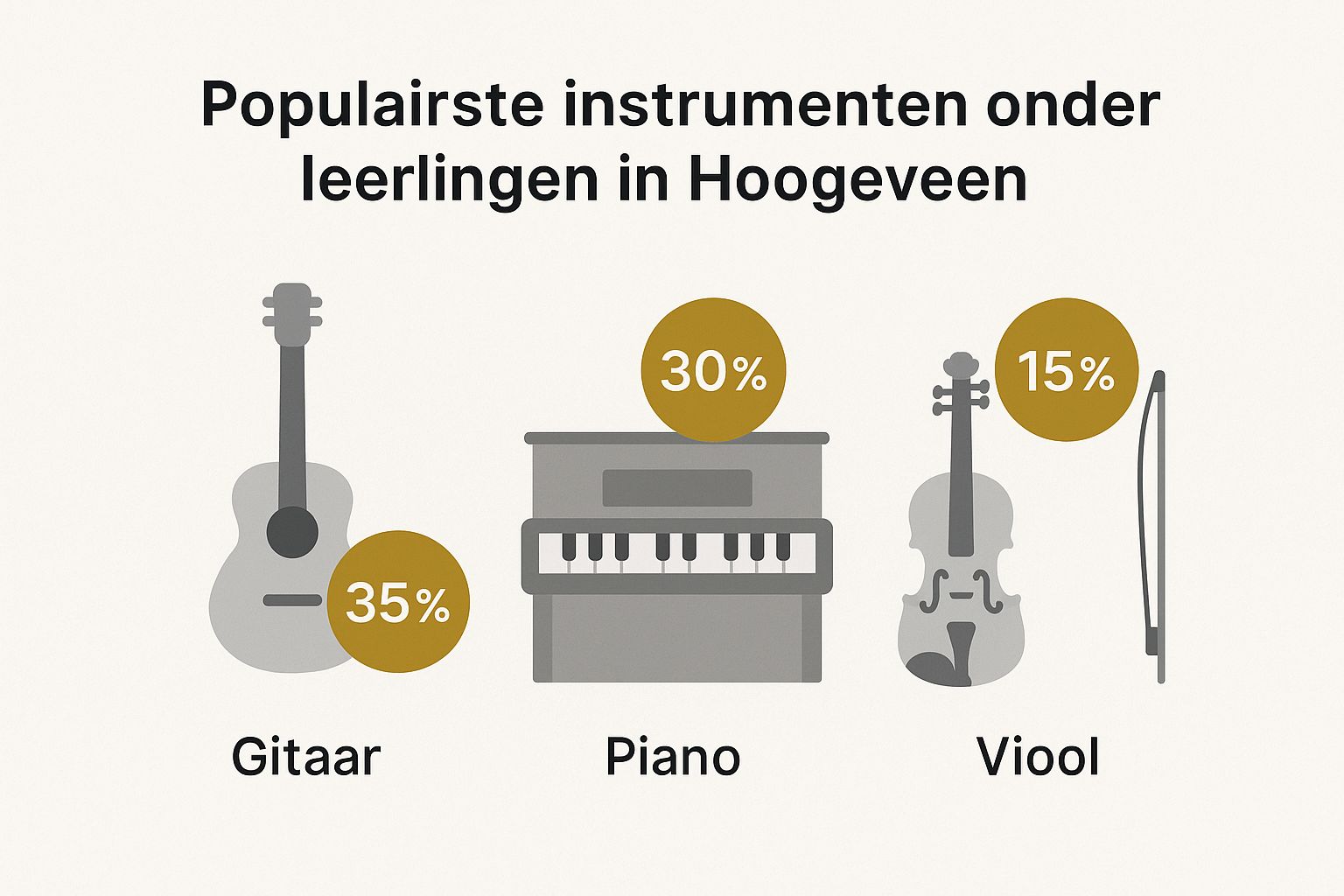 muziekles in hoogeveen infographic populairste instrumenten muziekles hoogeveen