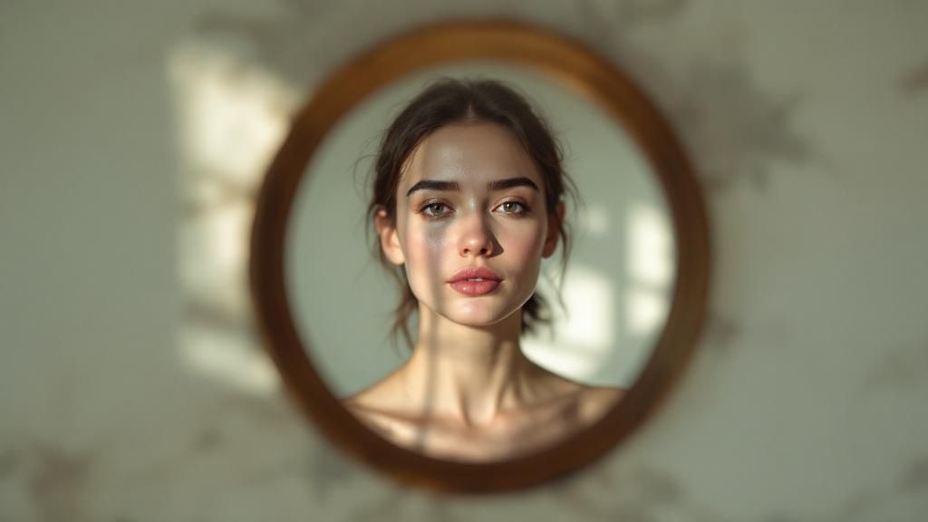 accepteren van jezelf spiegelbeeld