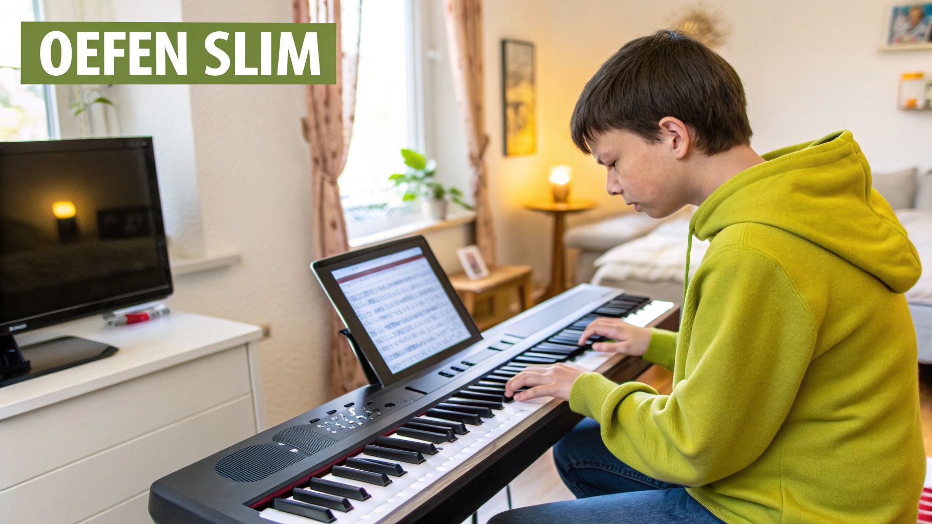 piano leren spelen oefen slim