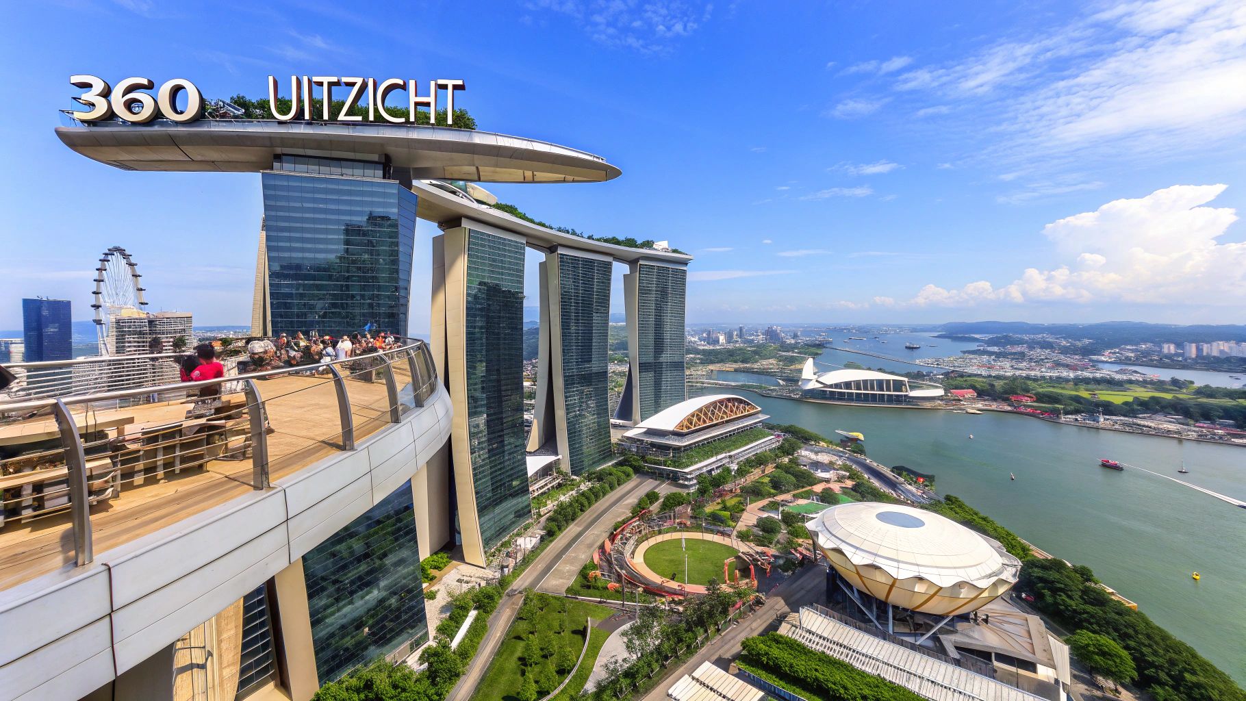 wat te doen in singapore 360 360 uitzicht Marina Bay Sands SkyPark