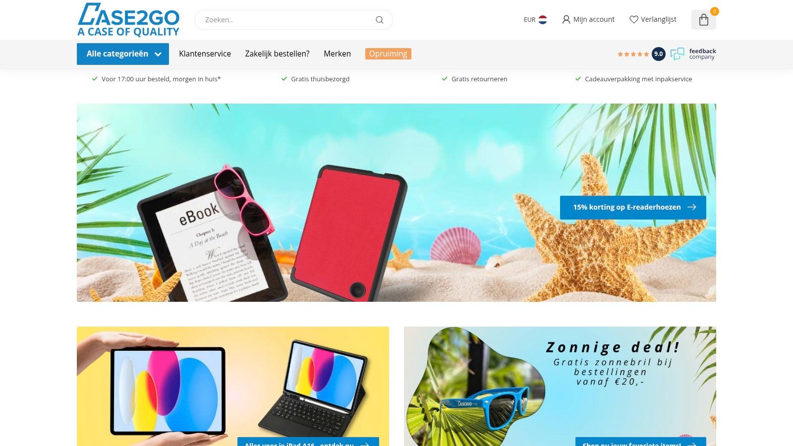 waterdichte hoes telefoon Case2go.nl