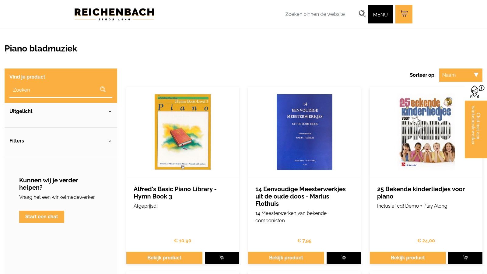 bladmuziek piano beginners reichenbachshop.com