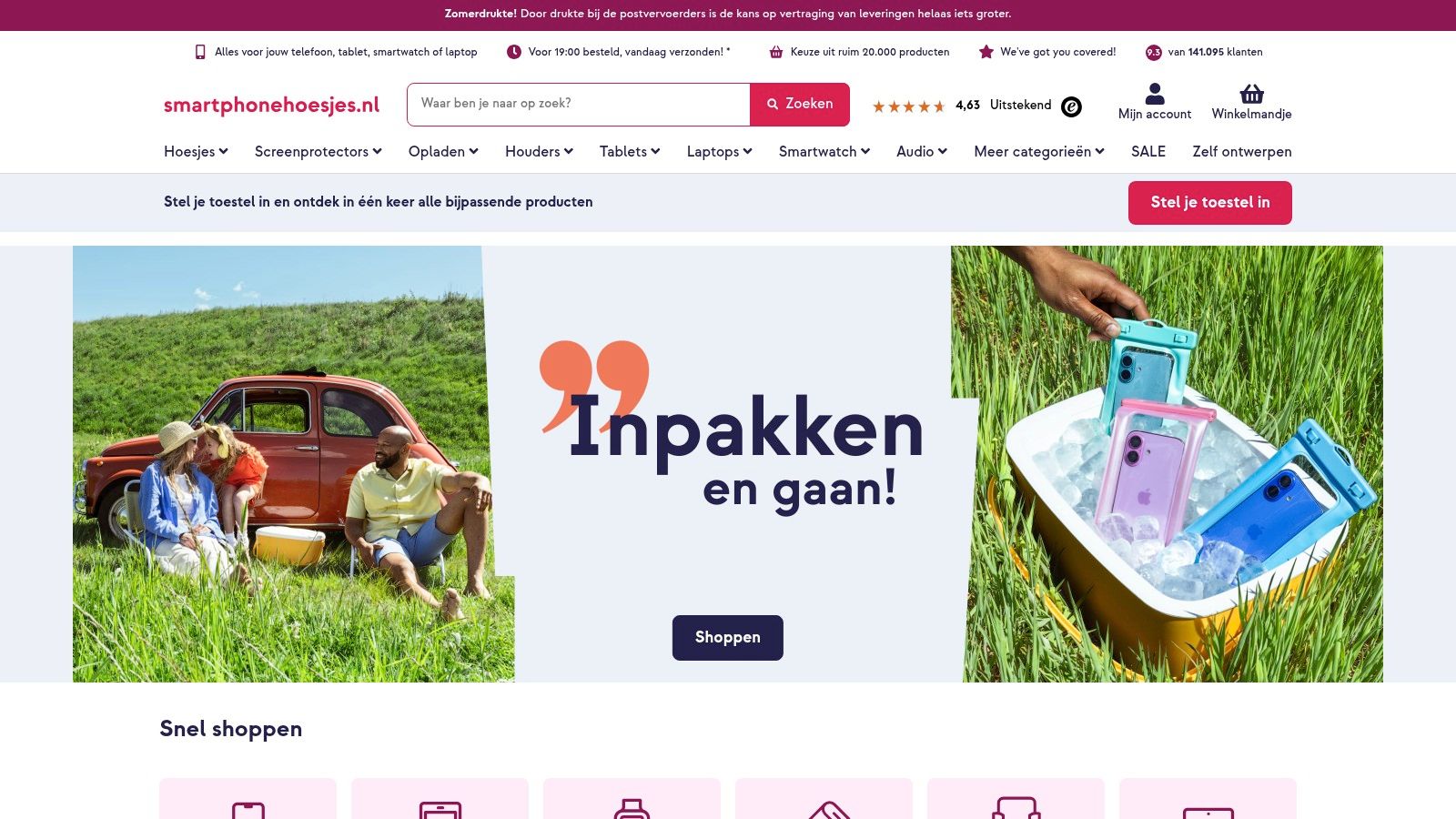 waterdichte hoes telefoon Smartphonehoesjes.nl
