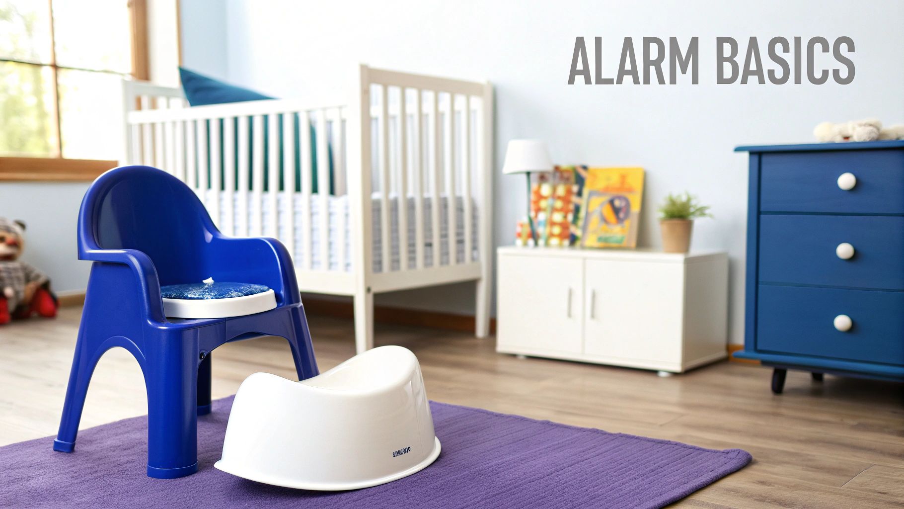 A happy child sleeping in bed, symbolizing successful nighttime potty training.