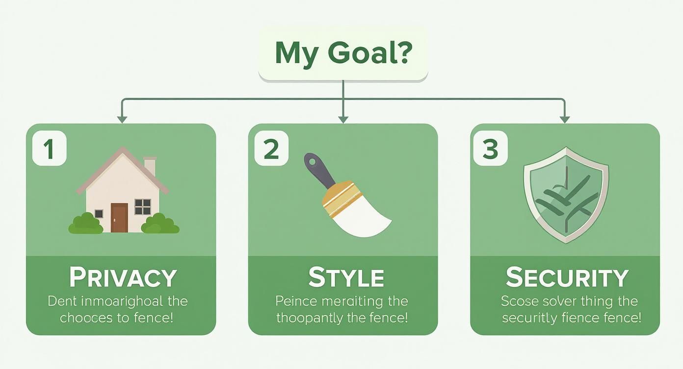 Infographic about types of wood fence