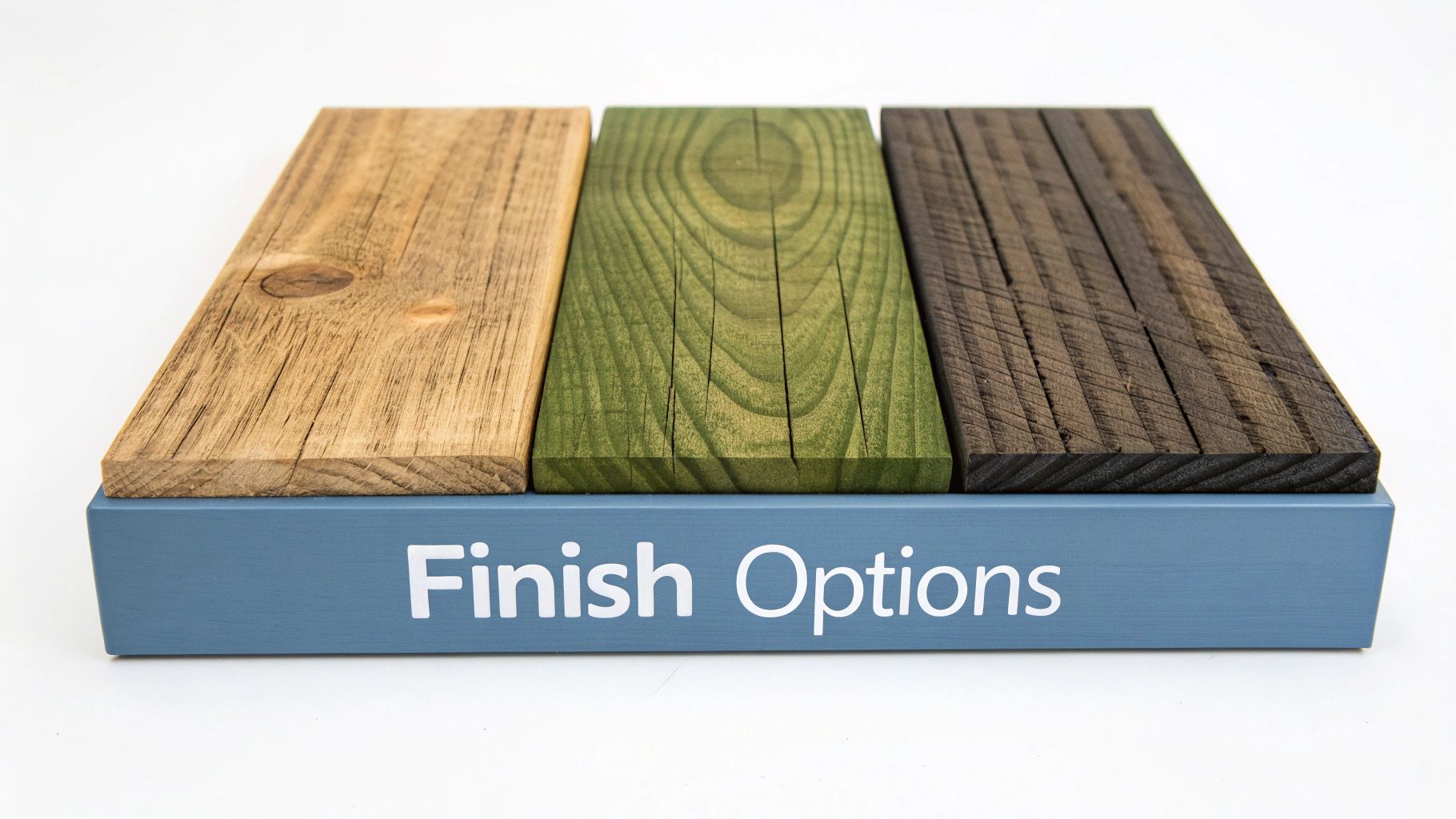 Timber cladding with a natural finish showing a silver patina.