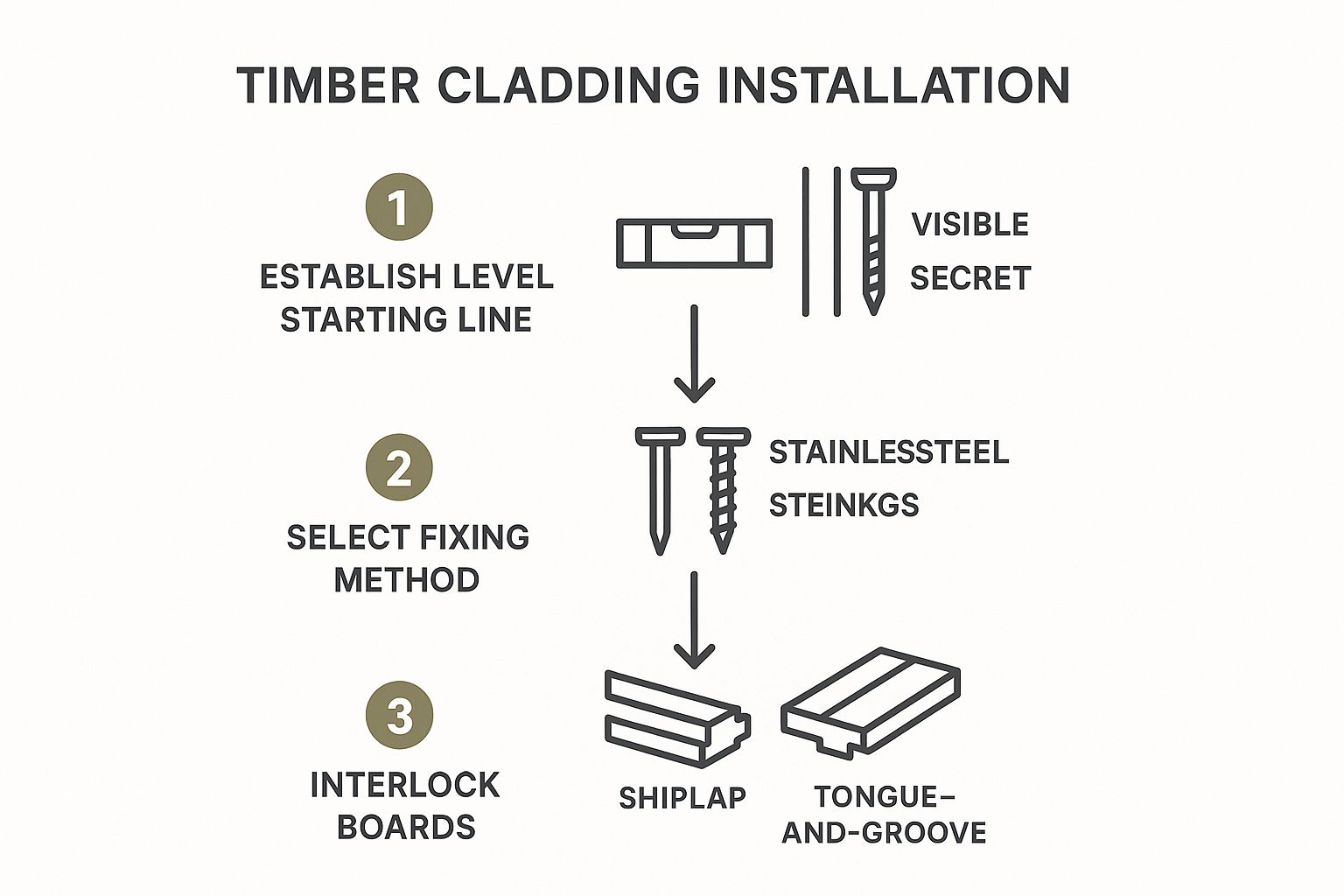 Infographic about cladding a house with timber