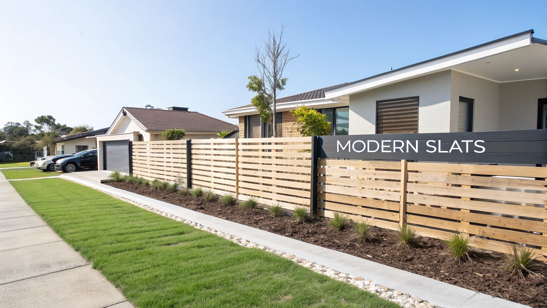 Horizontal Slat Fence