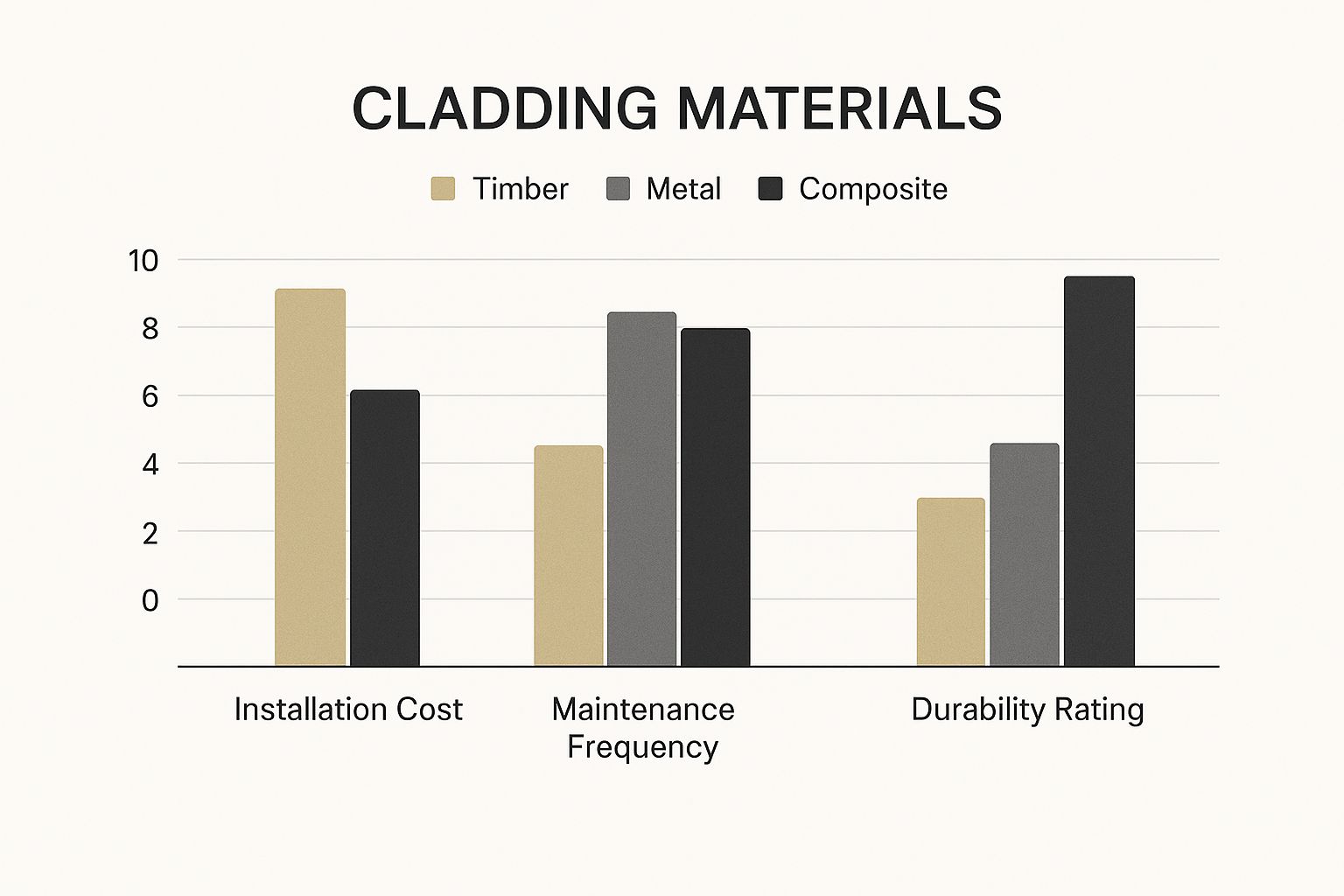Infographic about types of cladding