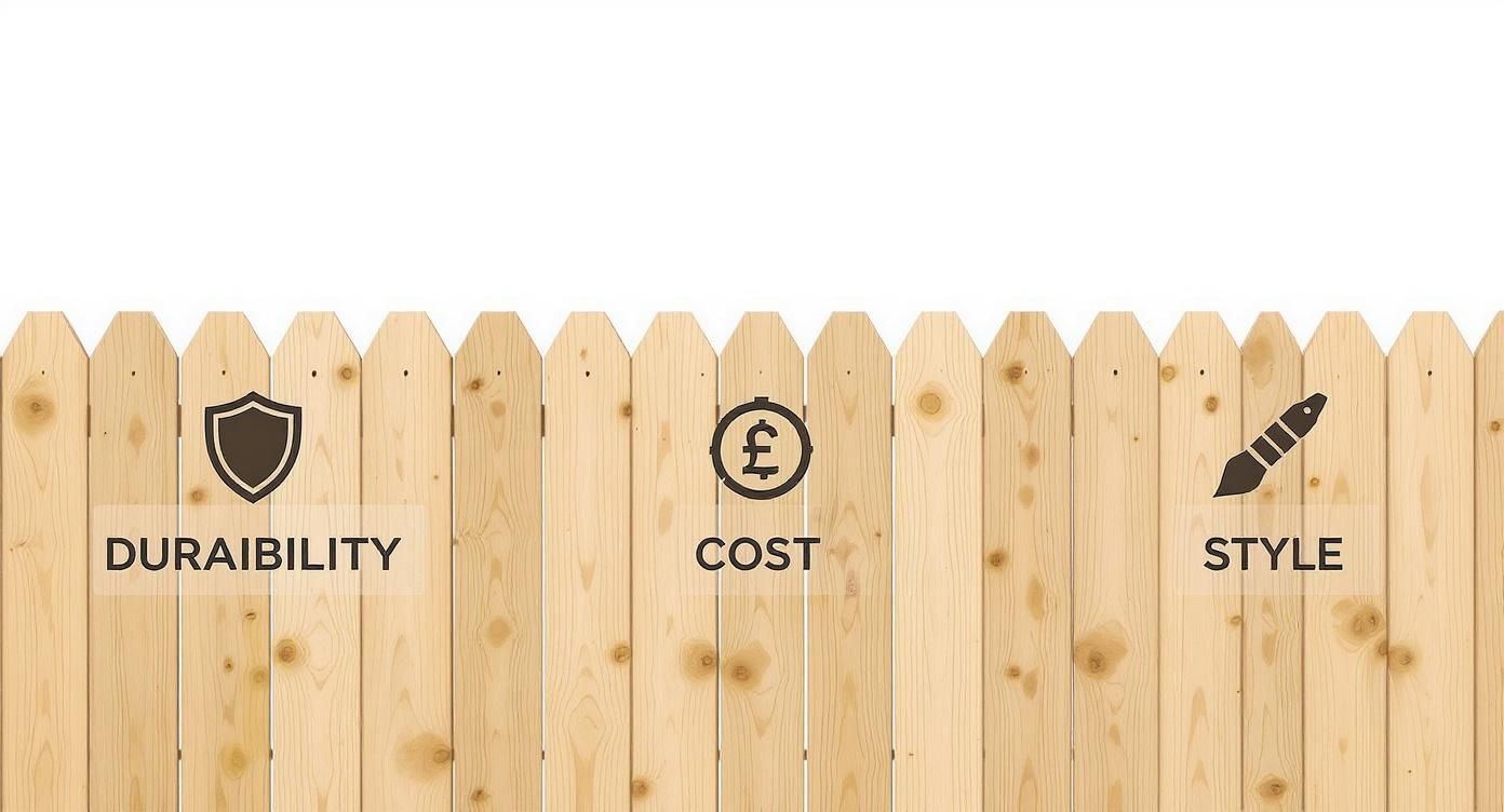 Infographic about timber for fences