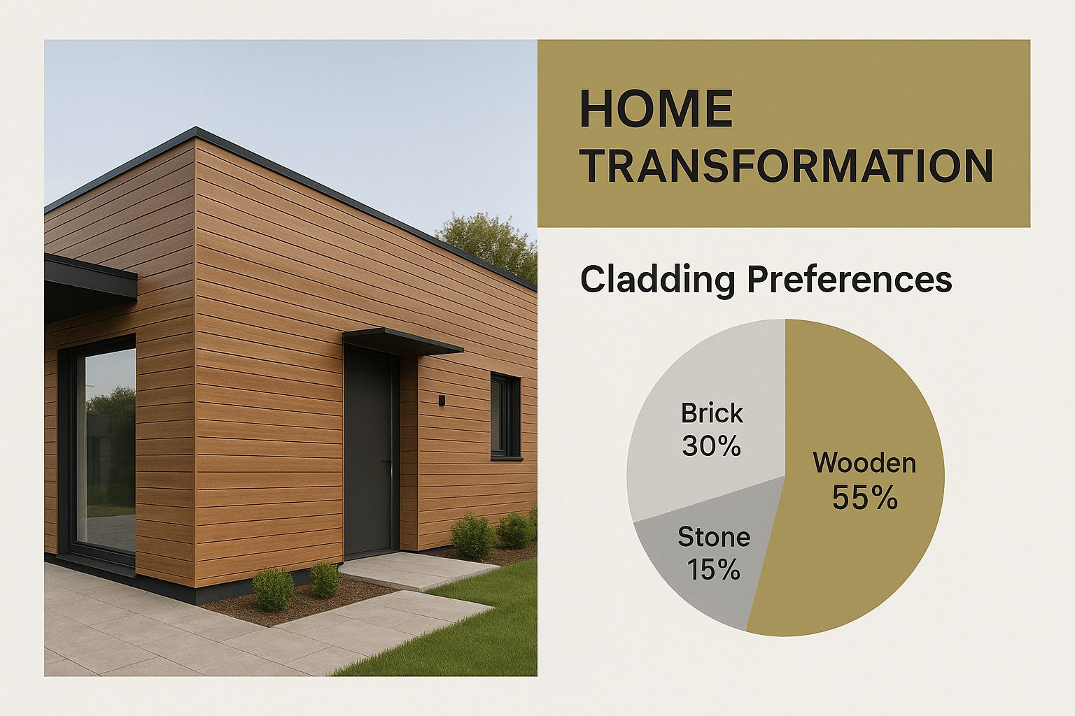 Infographic about wooden cladding panels