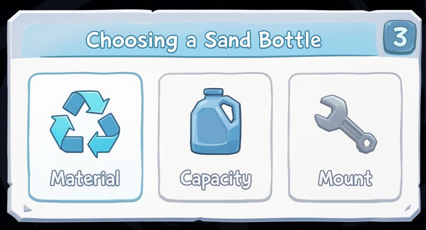 Infographic about golf cart sand bottles