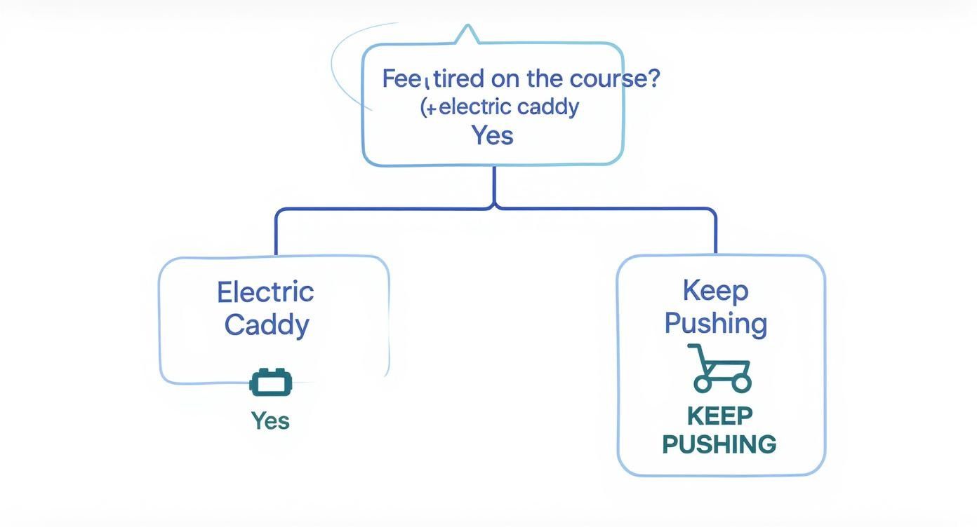 Infographic about electric golf hand cart