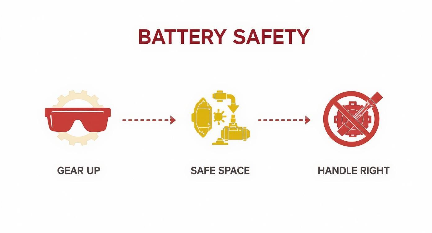 Infographic about replacement lithium battery