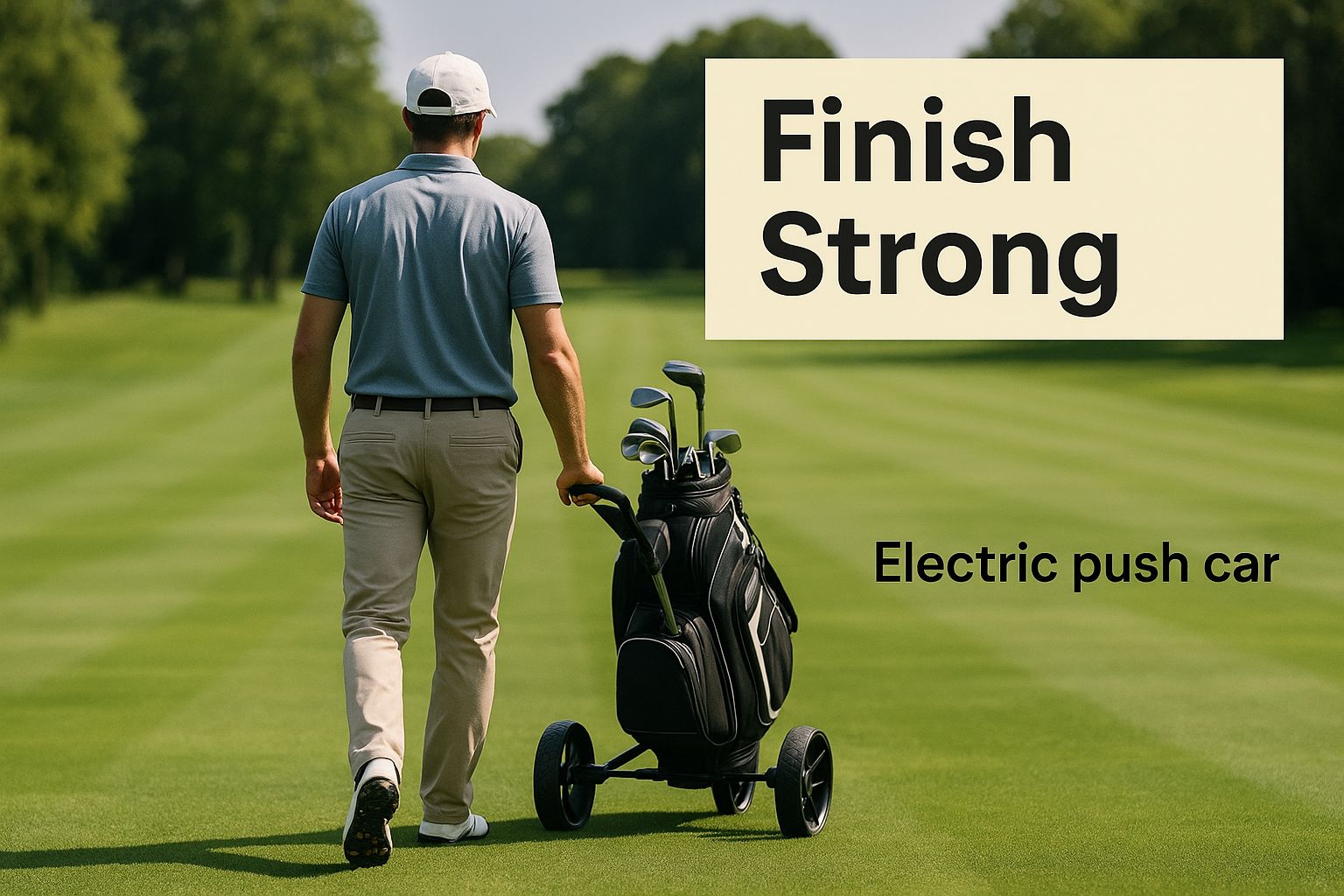 Infographic about electric push carts reviews golf