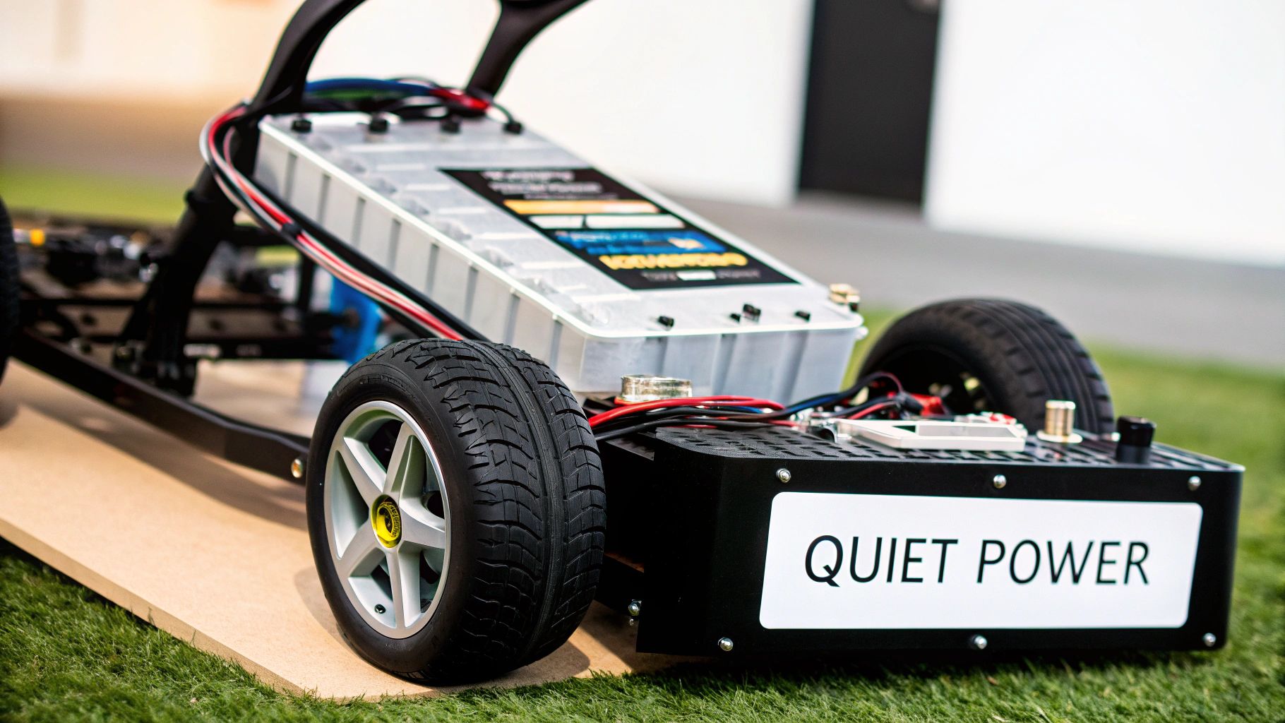 A golf caddy navigating a hilly golf course with ease.