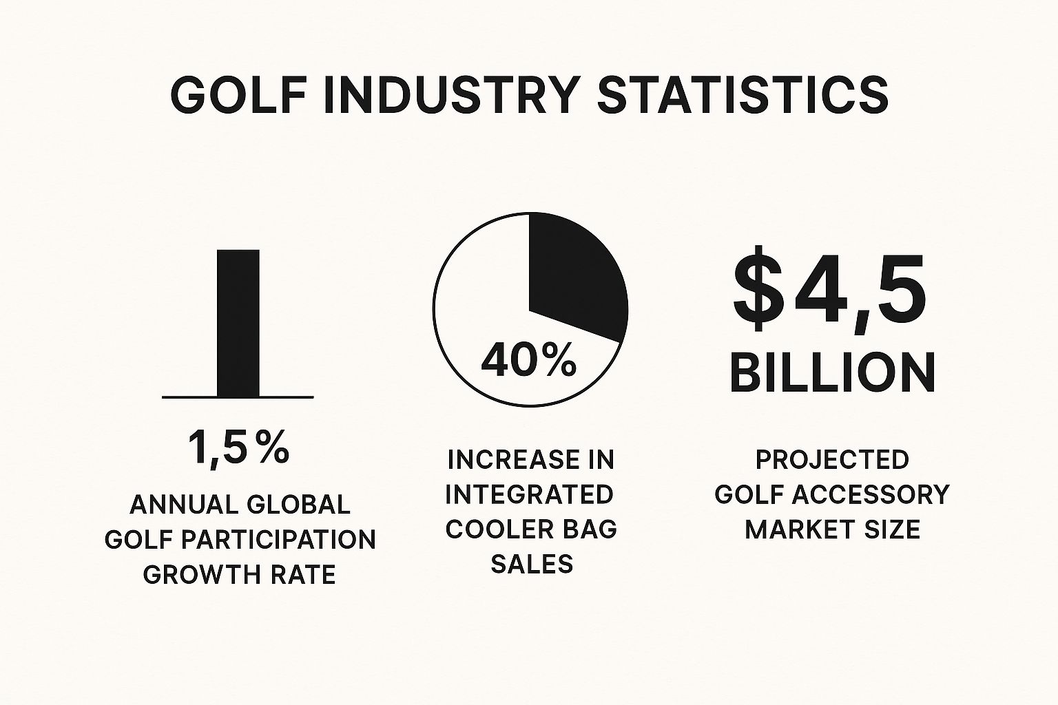 Infographic about golf cart bag cooler