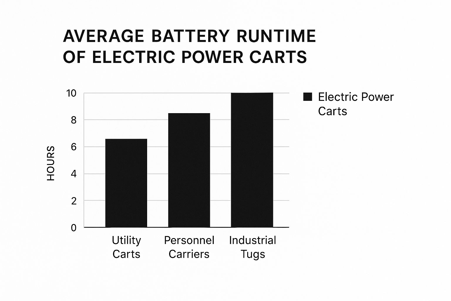 Infographic about electric power cart