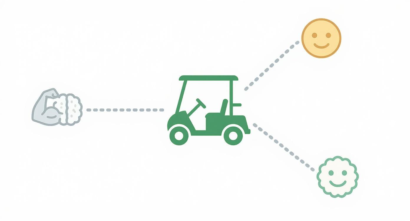 Infographic about electric golf hand carts