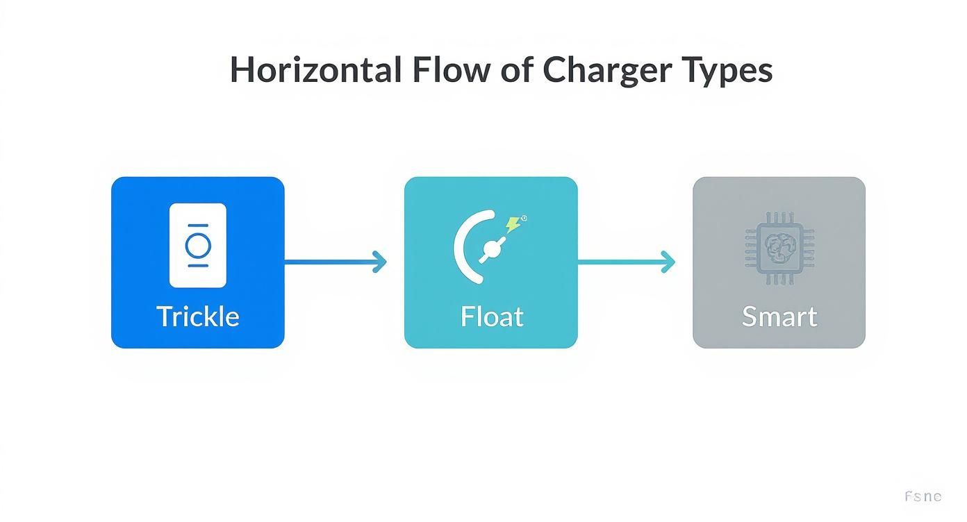 Infographic about trickle charger for golf cart batteries