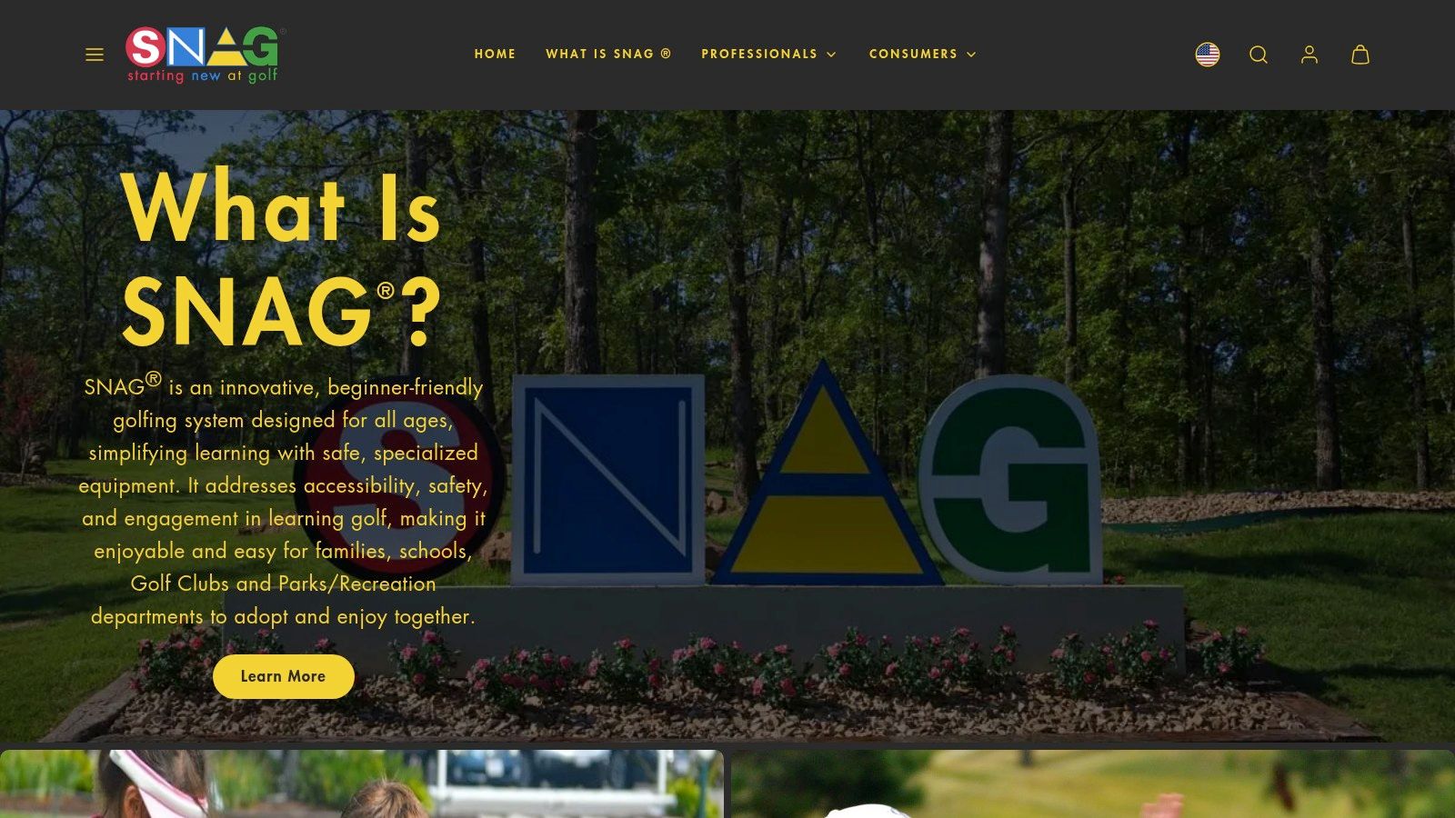 SNAG® Golf equipment setup
