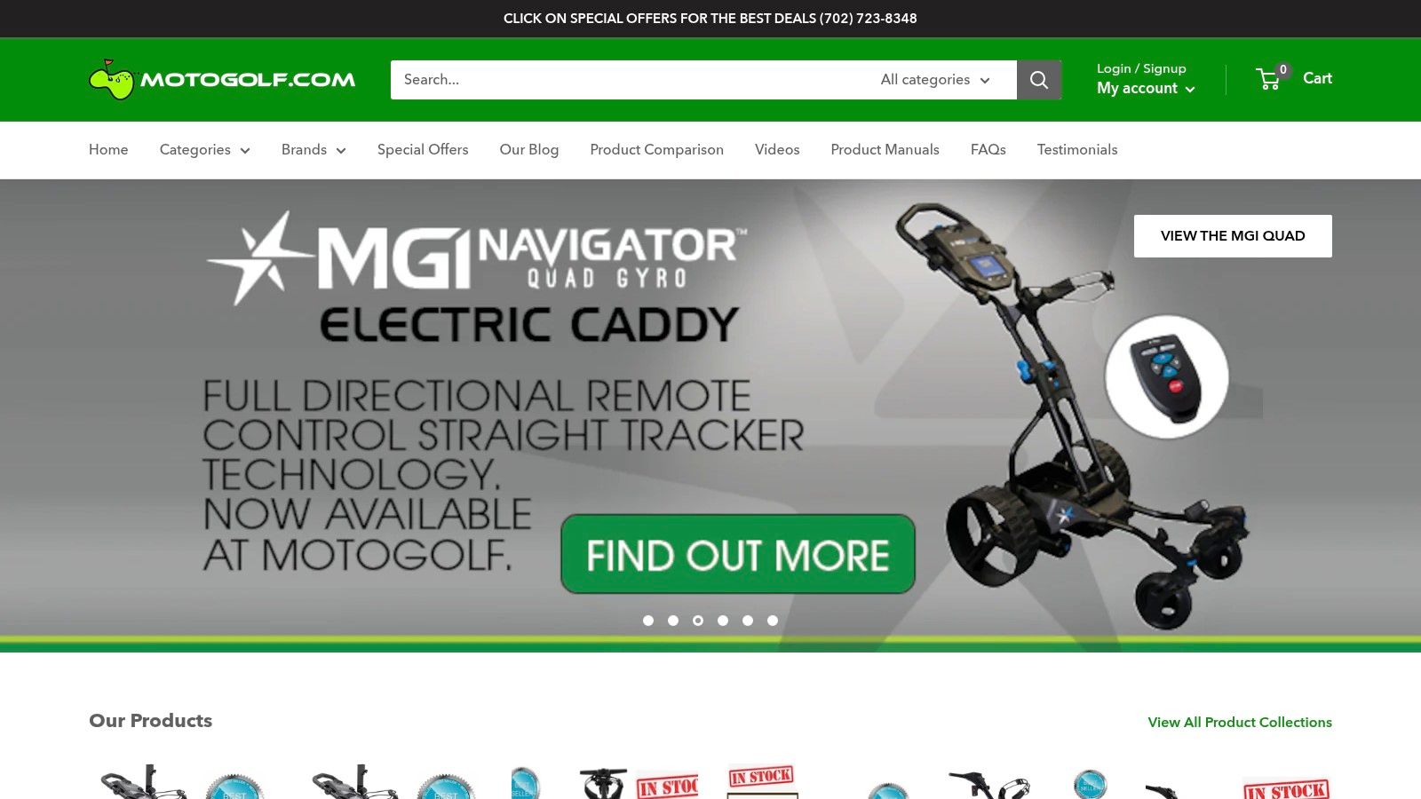 1. Motogolf.com: The Superstore for Follow-Tech Caddies