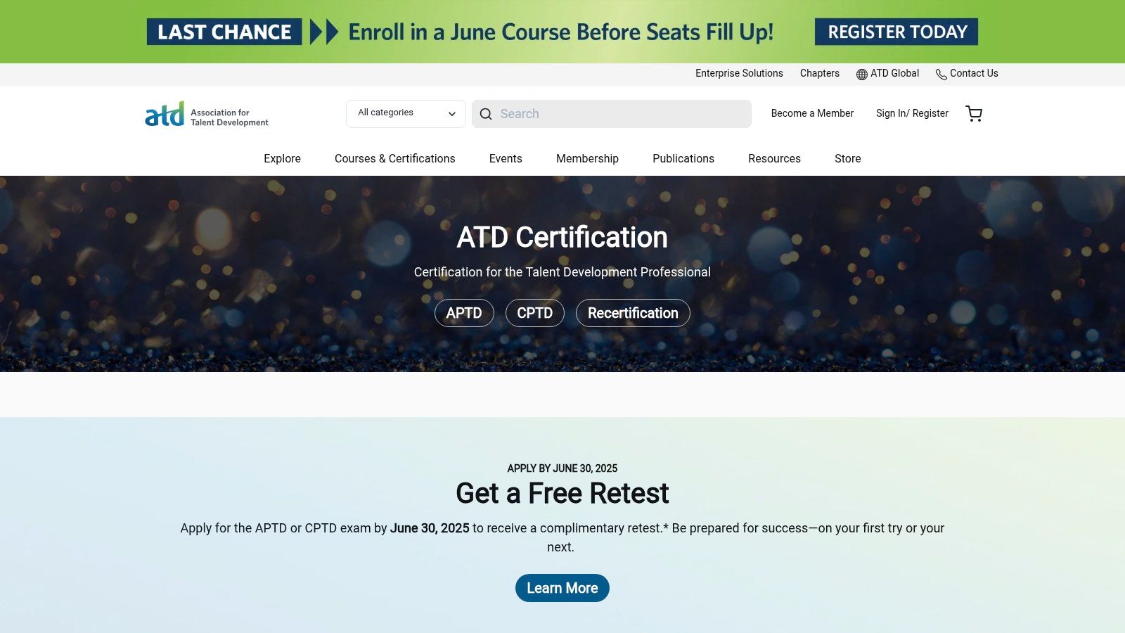ATD Certified Professional in Learning & Performance (CPLP)