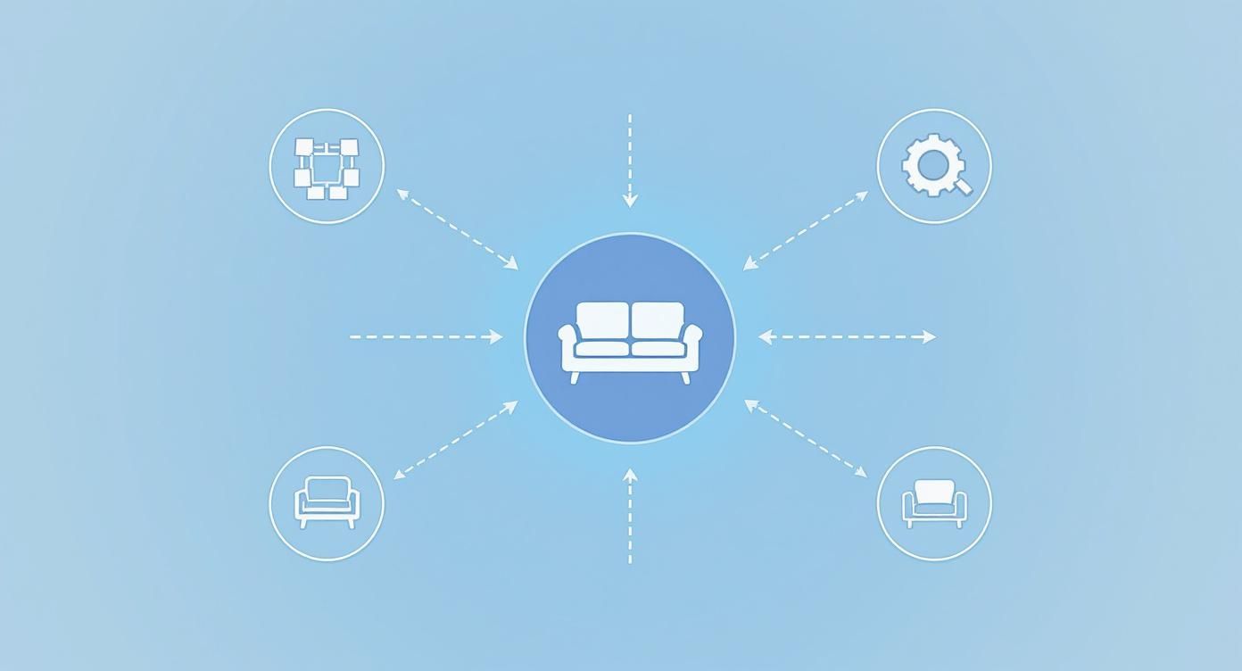 Infographic about what is a modular sofa